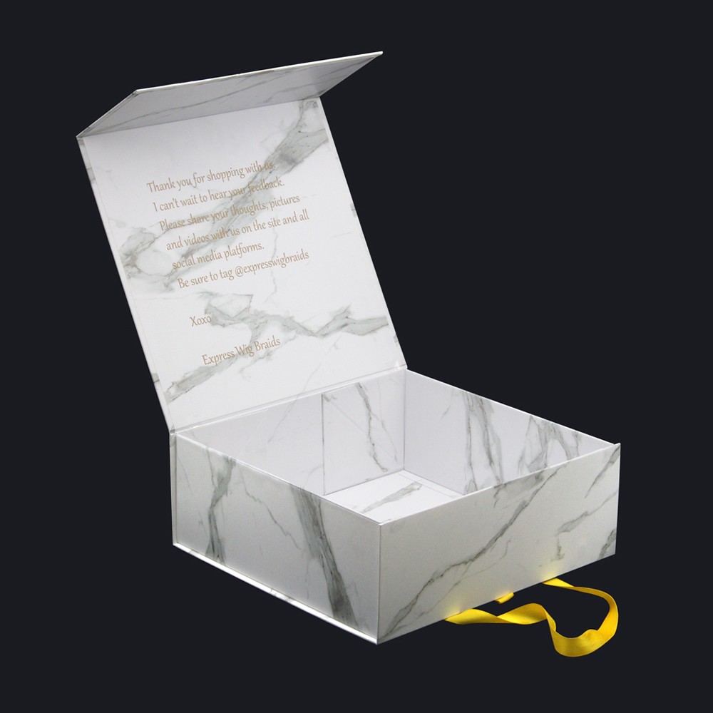 Магнитная складная коробка для парика из бумаги