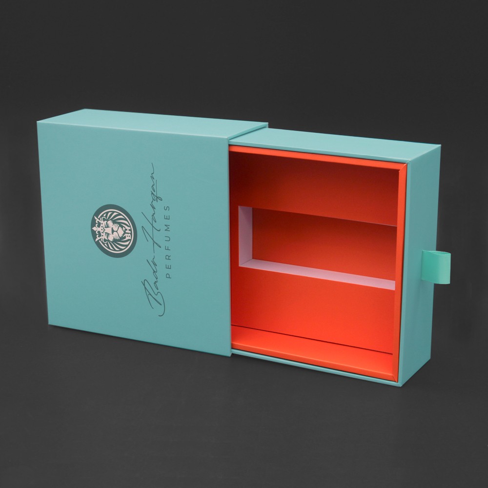 Pull out paper perfume packaging box