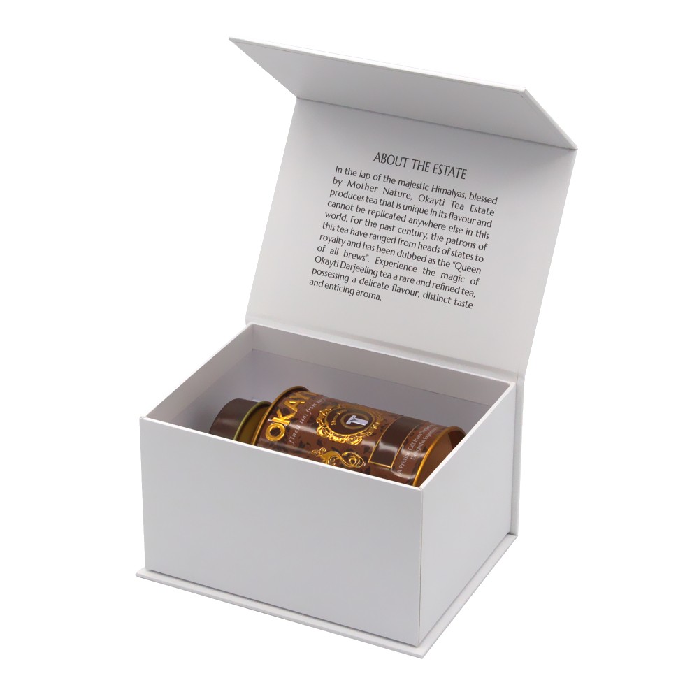 Magnetic tea canister packaging box