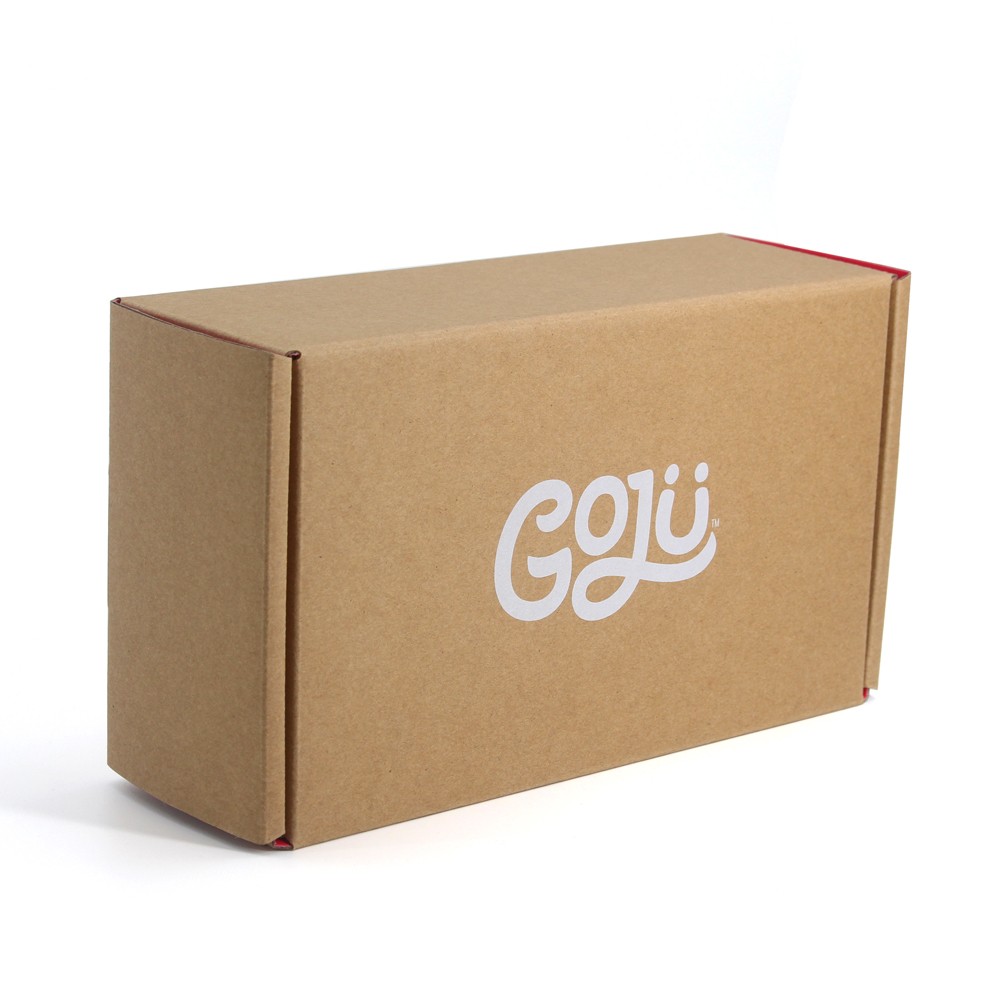 Kraft paper mailer box with compartment