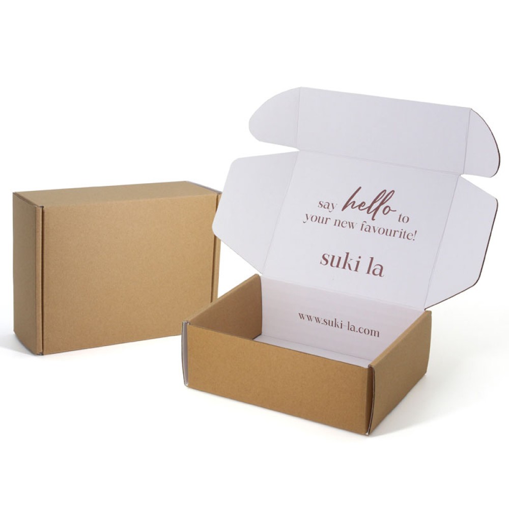 Почтовая коробка из крафт-бумаги с бесплатным дизайном