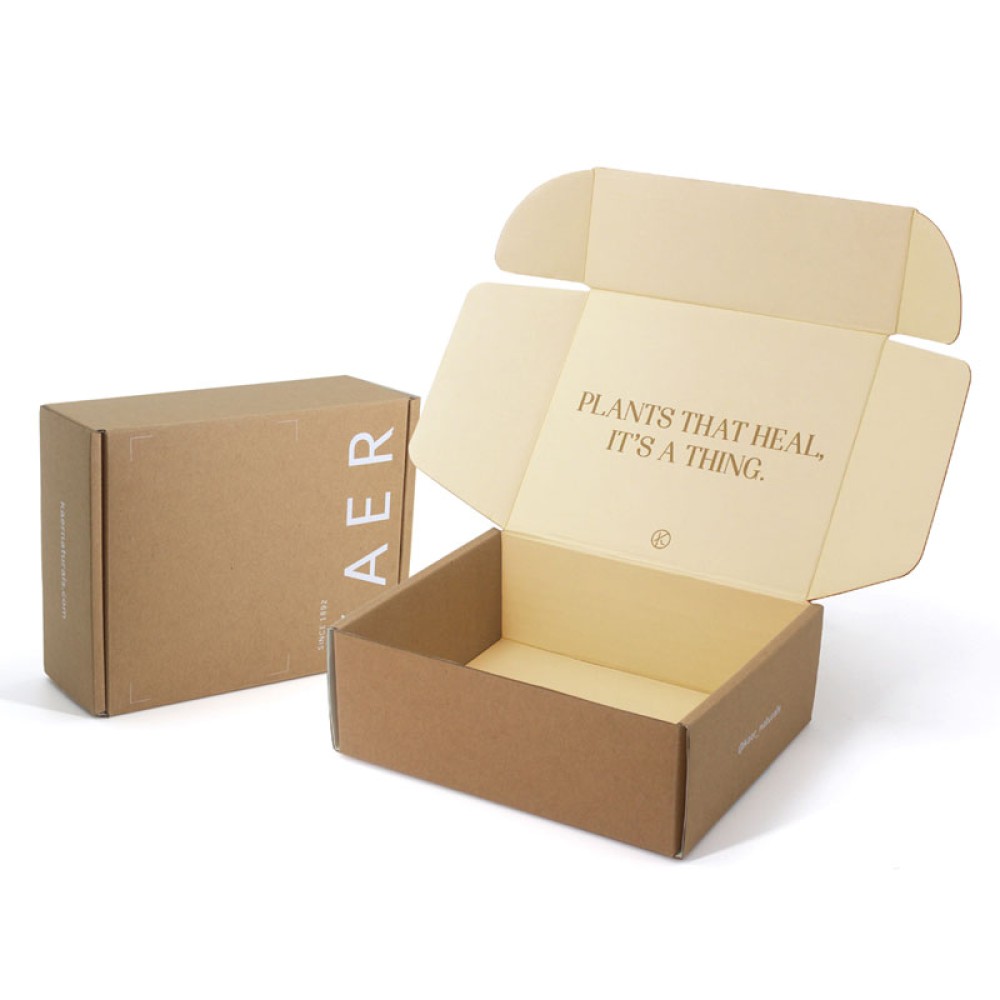 Почтовая коробка из крафт-бумаги с бесплатным дизайном