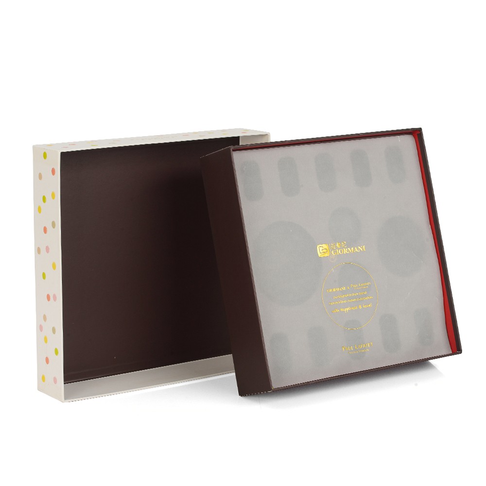 Изысканная изготовленная на заказ квадратная штейновая упаковка коробки шоколада картона бумаги слоения