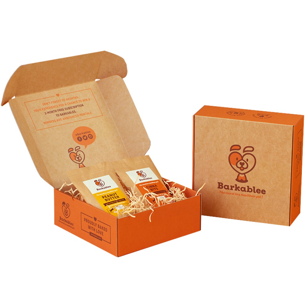 Custom paper packaging food outside shipping snack box
