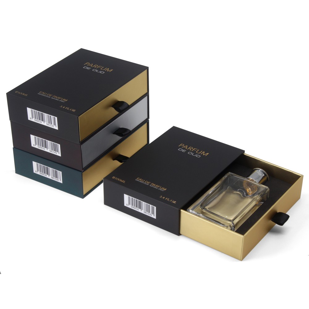 Drawer perfume box packaging set custom printed