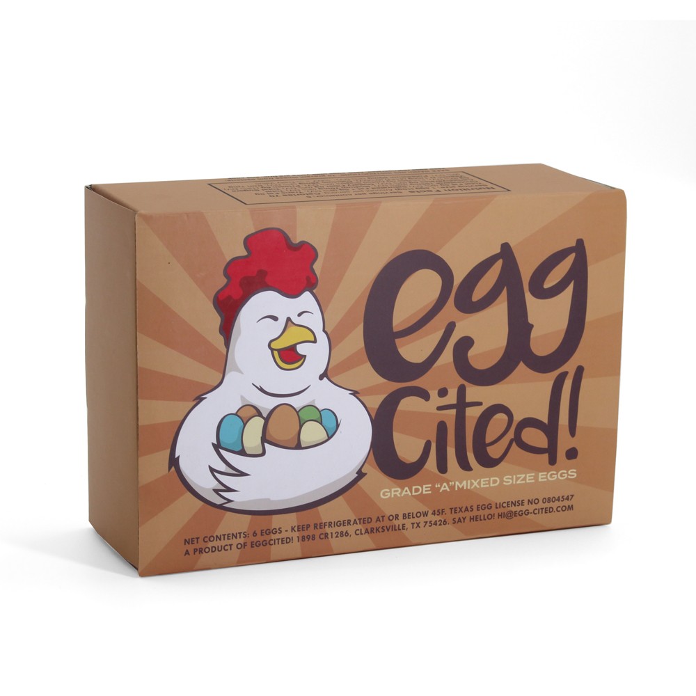 Corrugated egg packaging box