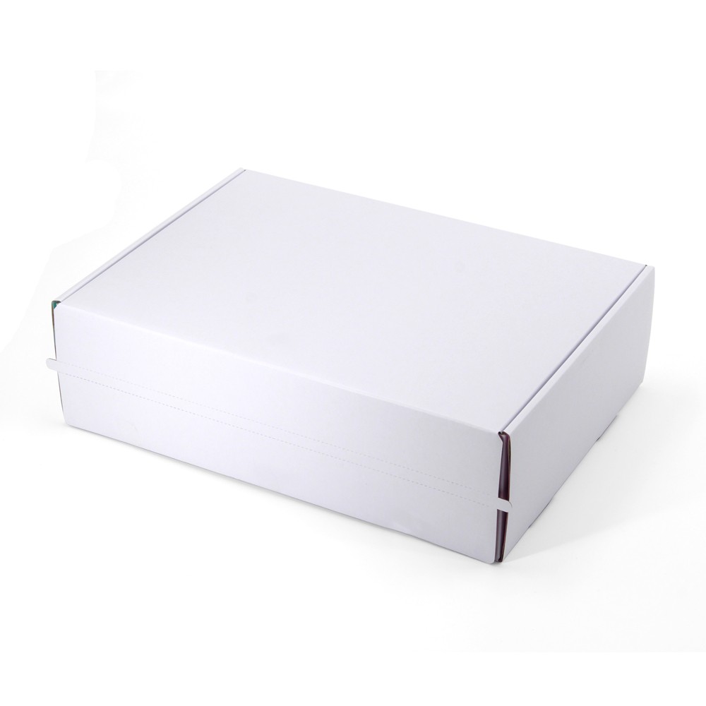 White mailer box with zipper strip