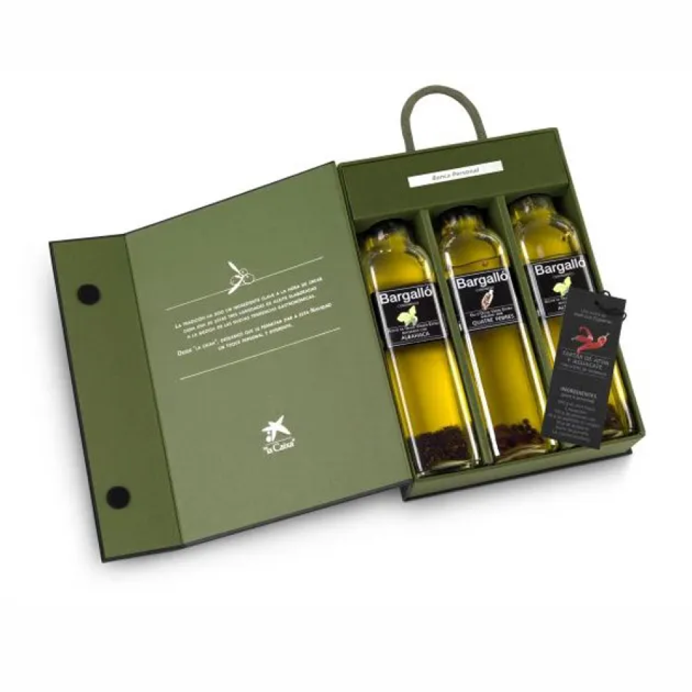 Gift box for olive bottle