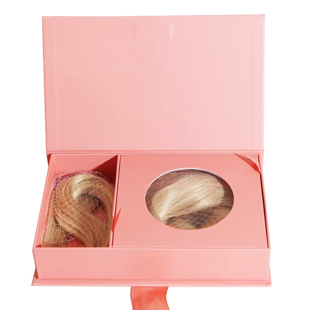 Упаковочная коробка для наращивания розовых волос