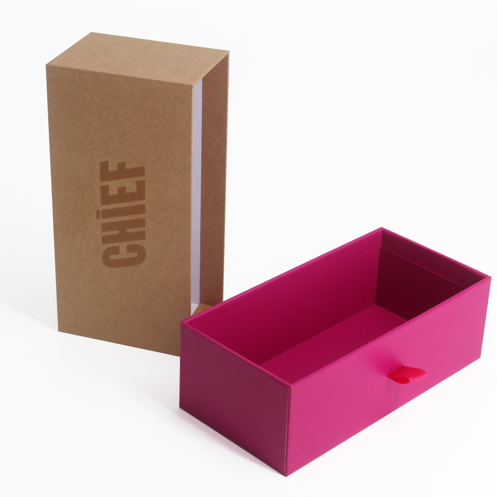 Подарочная коробка с выдвижным ящиком из крафт-бумаги