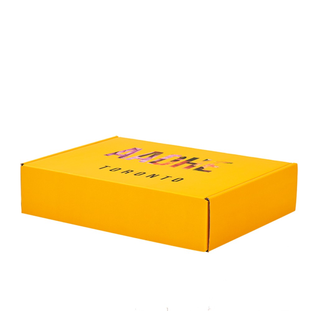 Custom printing yellow mailer box