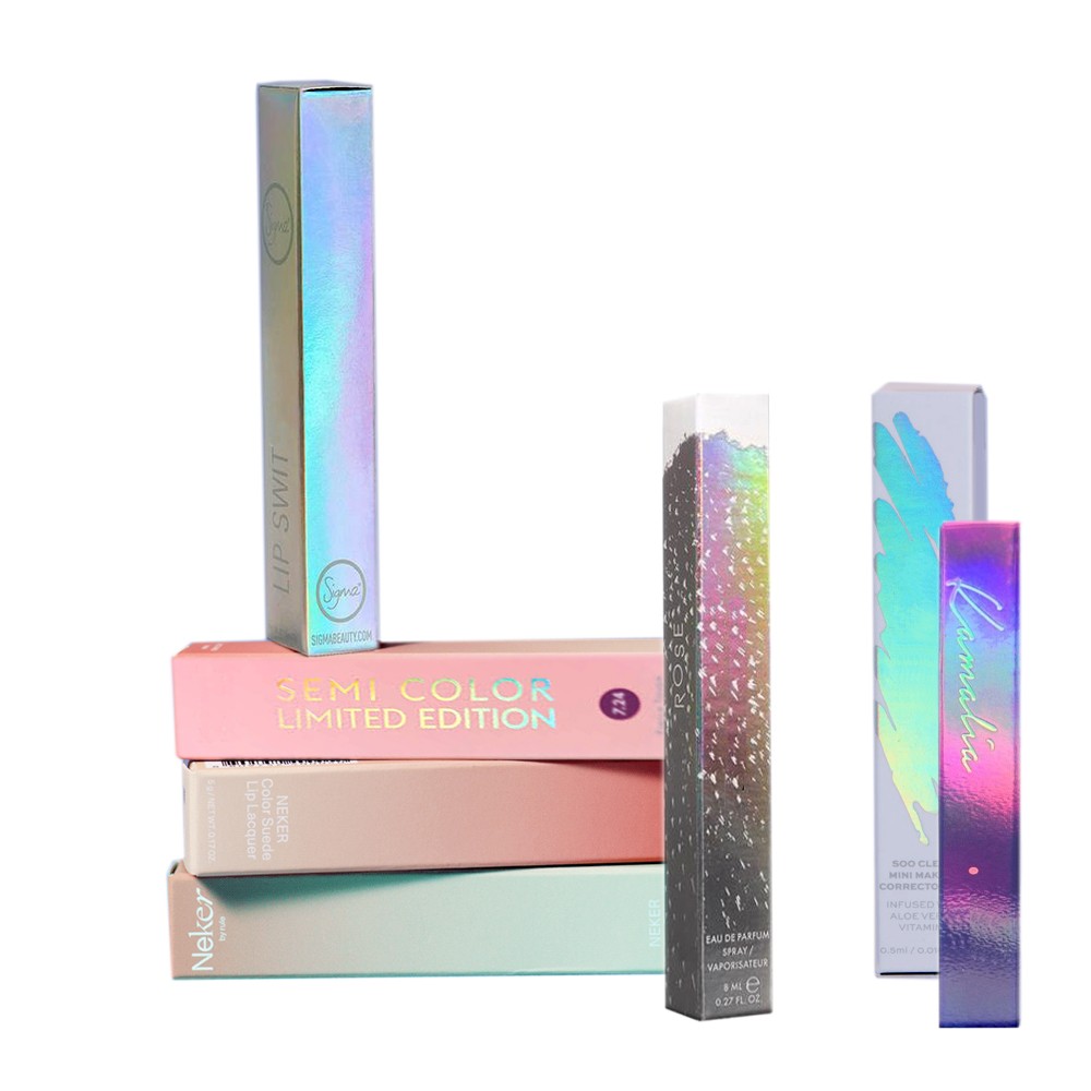 Custom hologram gift lipstick box packaging for lipgloss