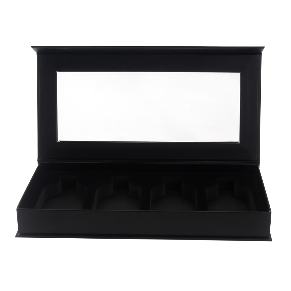 Black gift box with pvc window