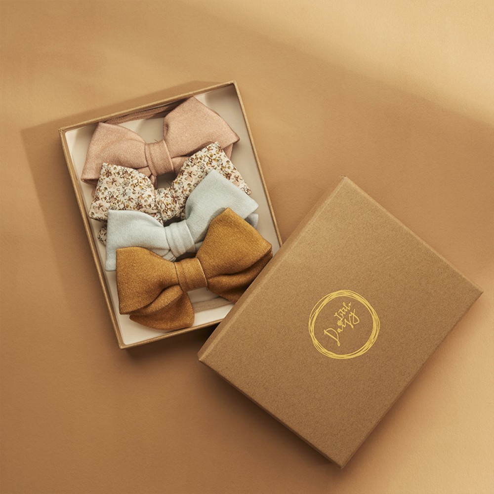 Custom empty silk scrunchies packaging box