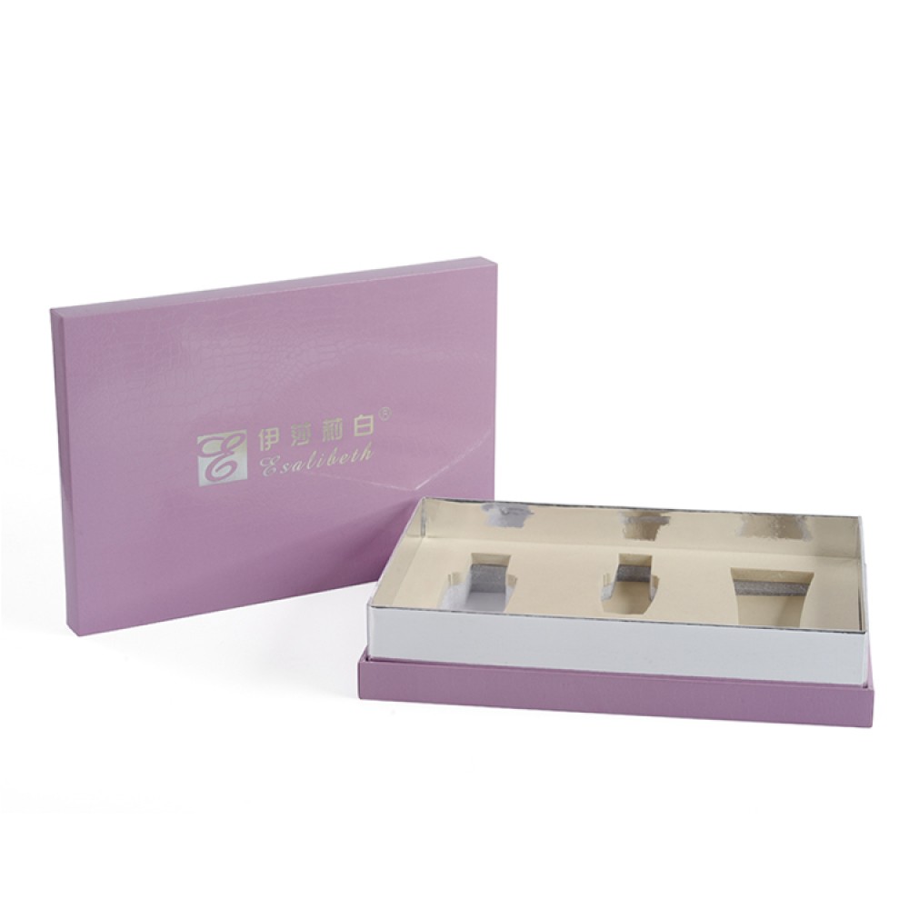 Custom lid and based skincare set packaging box
