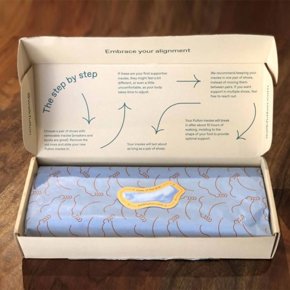 Custom paper shipping box for insoles