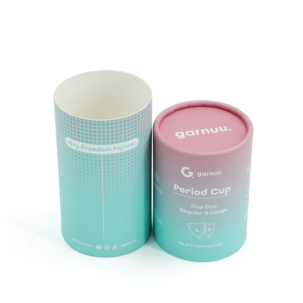 Custom Tampon Menstrual Disc Paper Packaging Round Shipping Box for Period Cups