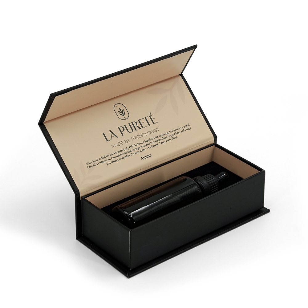Custom Magnetic Rigid Gift Box for Beard Oil Bottle