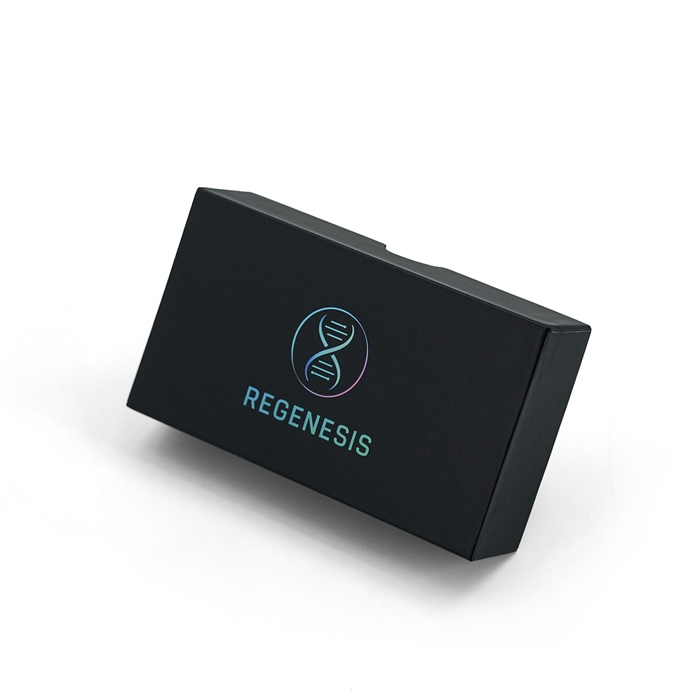 Custom Black Rigid 4-Pack 3ml Peptide Vial Box