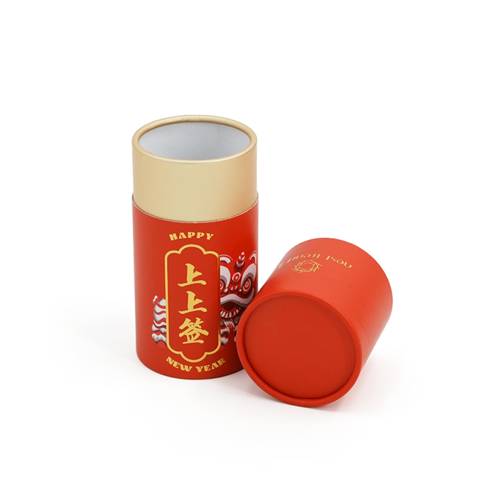 Caja de tuberías de papel de grado alimenticio personalizado con diseño de fuegos artificiales