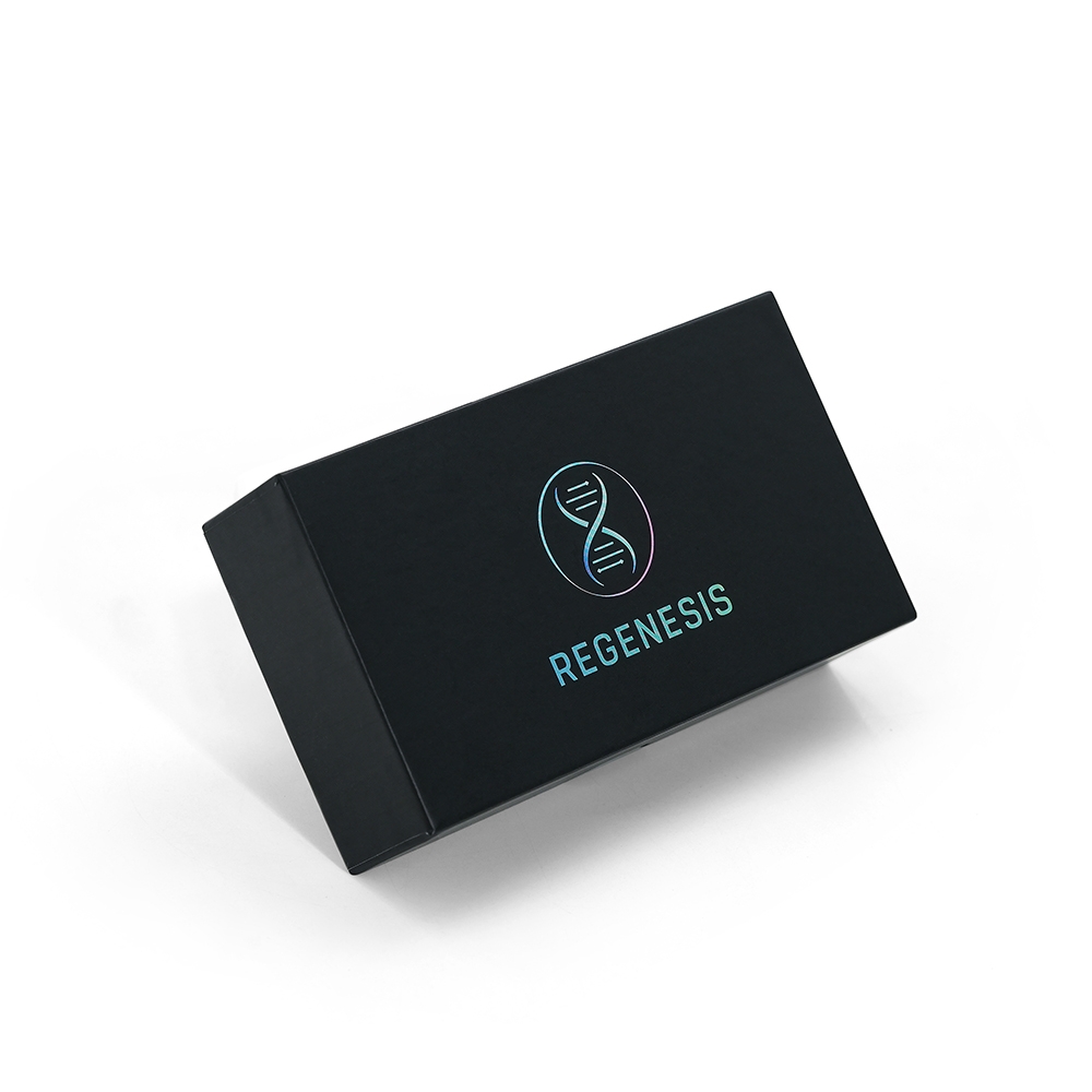 Custom Black Rigid 4-Pack 3ml Peptide Vial Box