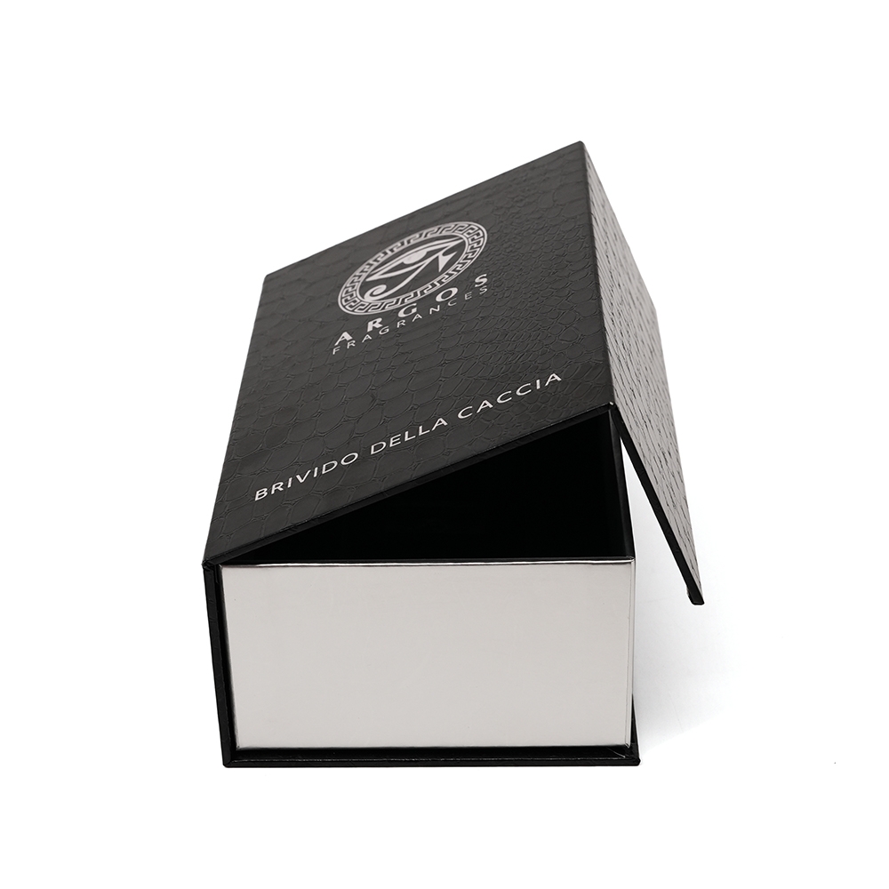 Emballage de boîte en papier de parfum avec texturation de crocodile