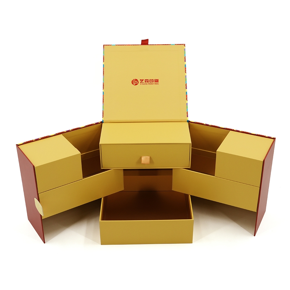 Boîte-cadeau multicouche de luxe de carton de soin de maquillage cosmétique de maquillage