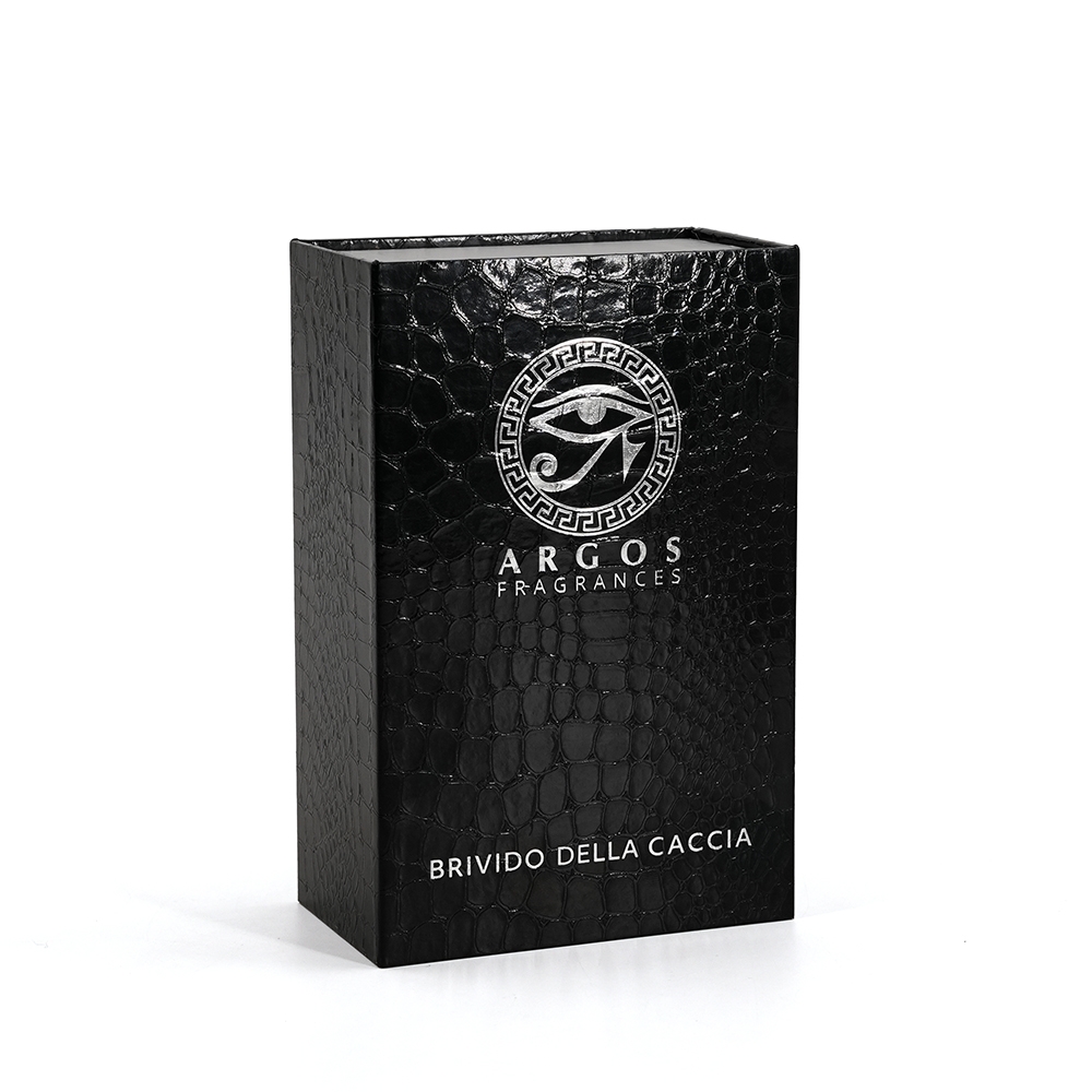 Emballage de boîte en papier de parfum avec texturation de crocodile