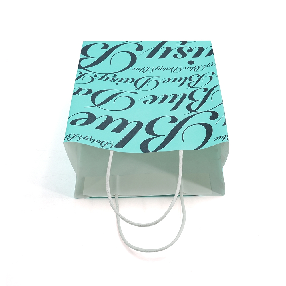 Custom White Kraft Paper Bag with Twisted Handle