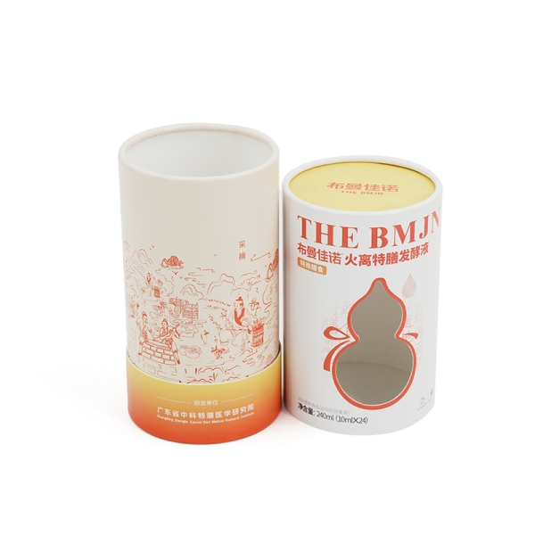 Custom Paper Tube Packaging with Transparent Window