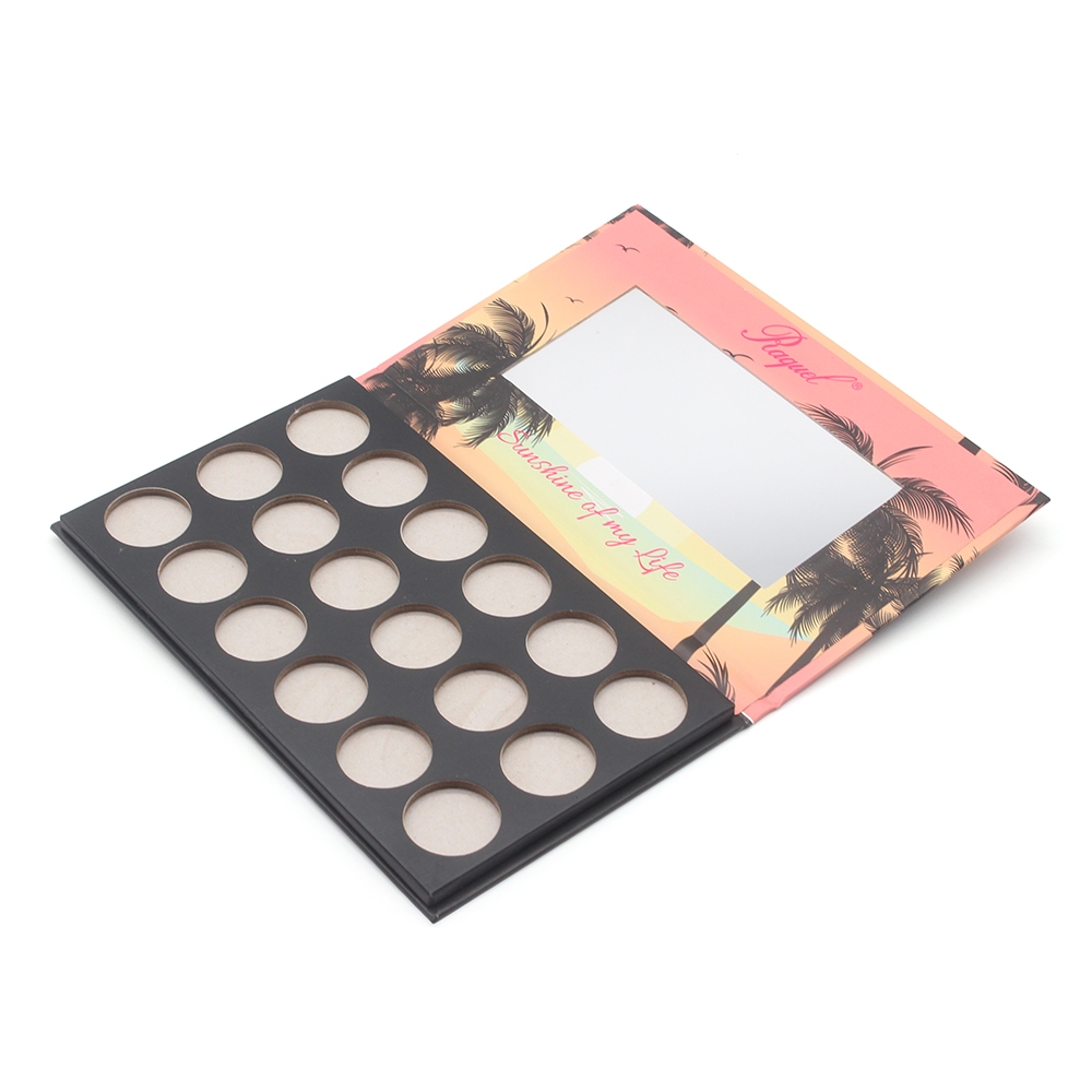 Étiquette privée Palette de fards à paupières compacts en papier magnétique vide avec miroir