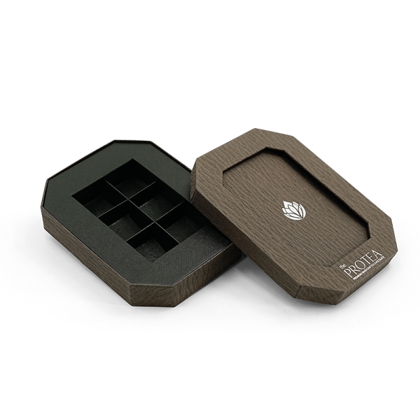 Изготовленная на заказ восьмиугольная коробка шоколада с логотипом|Роскошная пищевая упаковка