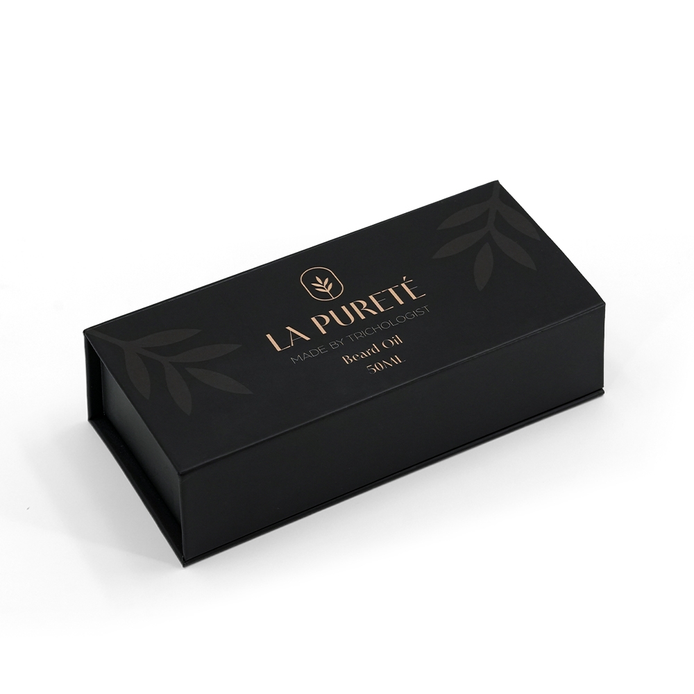 Custom Magnetic Rigid Gift Box for Beard Oil Bottle