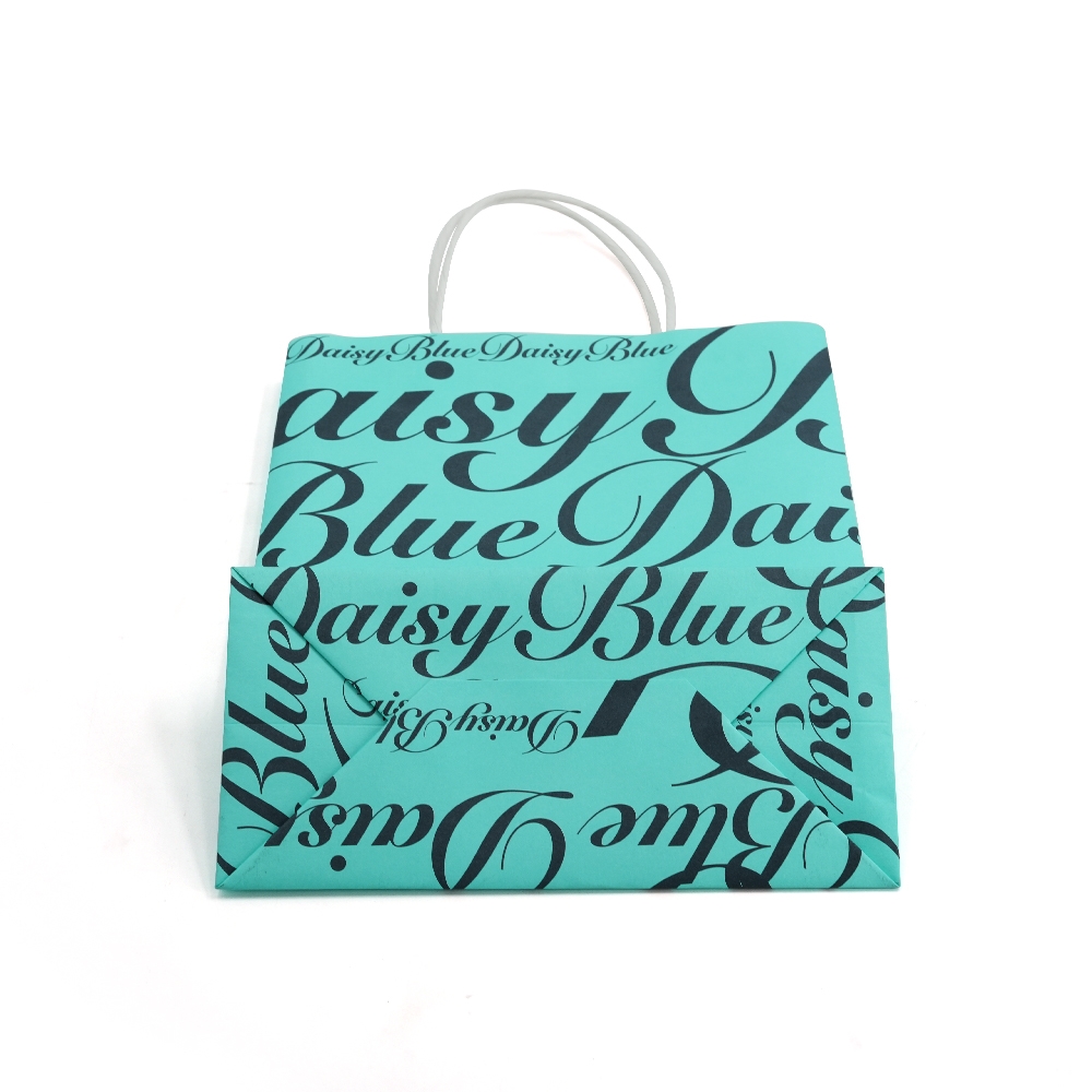 Custom White Kraft Paper Bag with Twisted Handle