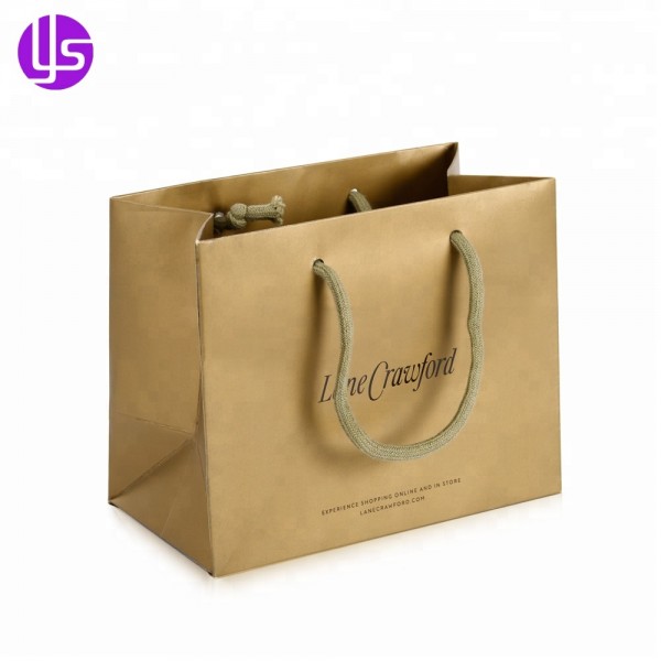 Wholesale Mini Customised Printed UV Coating Boutique Gift Paper Bag with Logo for Jewelry