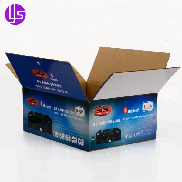 Custom Color Print Outer Double Wall Cardboard Corrugated Paper Carton Home Appliance Produce Shipping Packaging Box