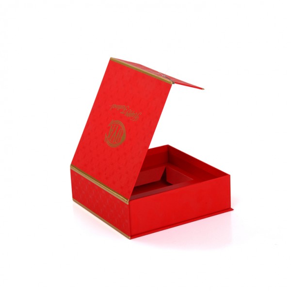 Custom Red Magnetic Cardboard Paper Gift Box Magnetic With Inserts