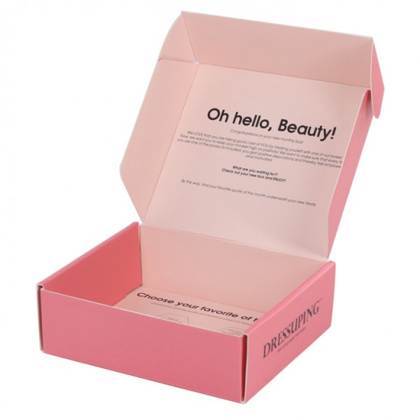 Индивидуальный логотип с напечатанным розовым картоном для доставки почты и почтовой коробки