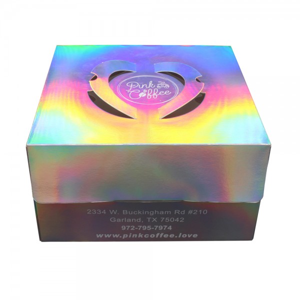 Customized wholesale paper gift box holographic cake box