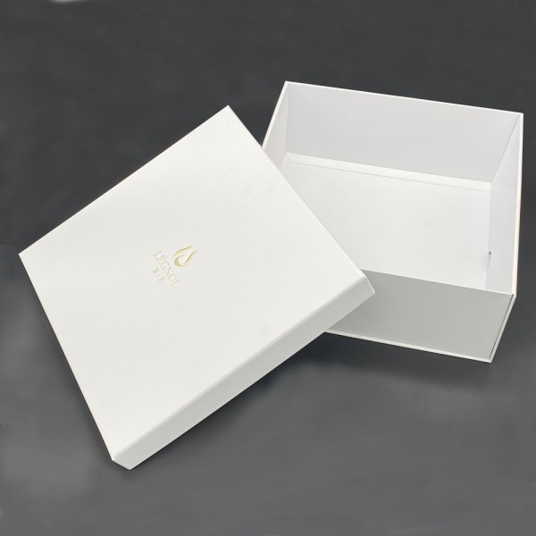 Custom logo folding cardboard gift packaging boxes with cover lid