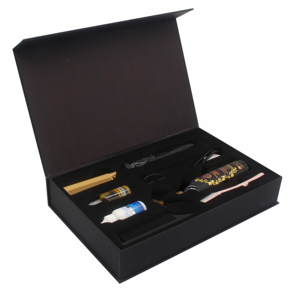 Caixa de embalagem de conjunto de ferramentas de corte de cabelo magnético de papelão personalizado