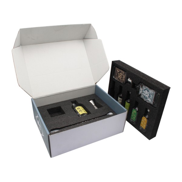 Cocktail set paper shipping packaging box with foma