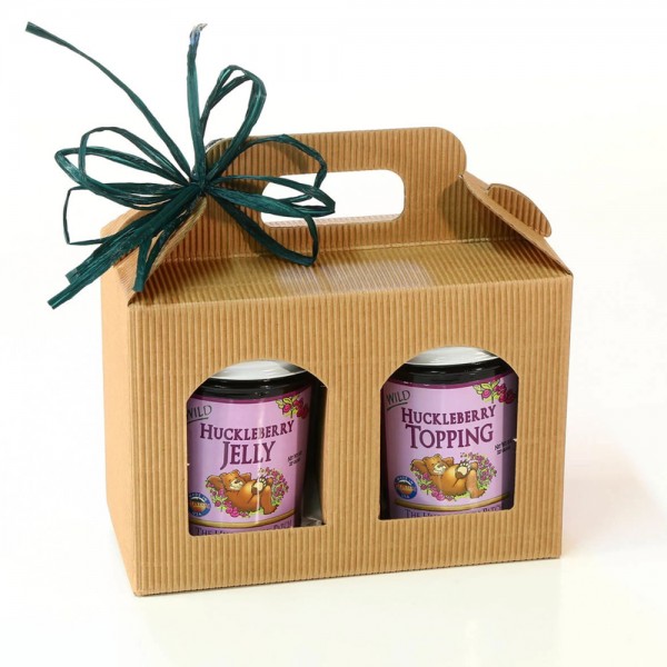 custom brown kraft paper corrugated gable bottle carrier jam jar packaging boxes with window