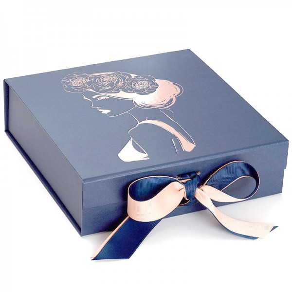 Magnetic Hair Packaging Boxes With Ribbon