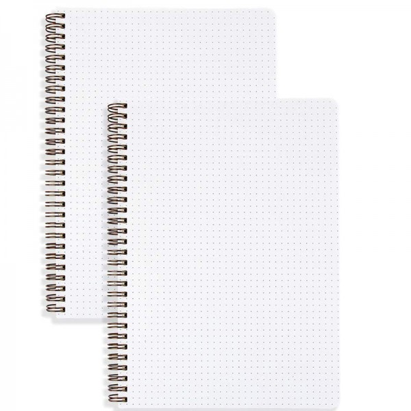 Diário pontilhado de caderno sem data personalizado