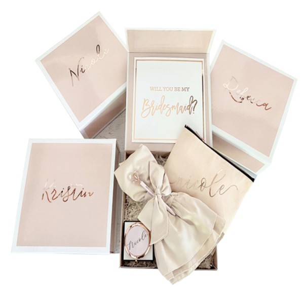 Fechamento magnético casamento favor convite noivas nupcial dama de honra noivo caixas de presente geschenkbox