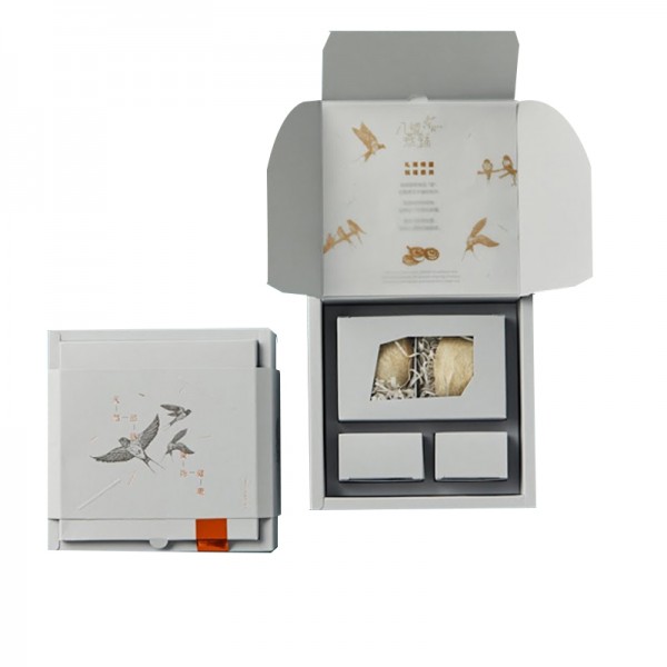 Boîte d'emballage en papier cadeau pour nid d'oiseau Cubilose