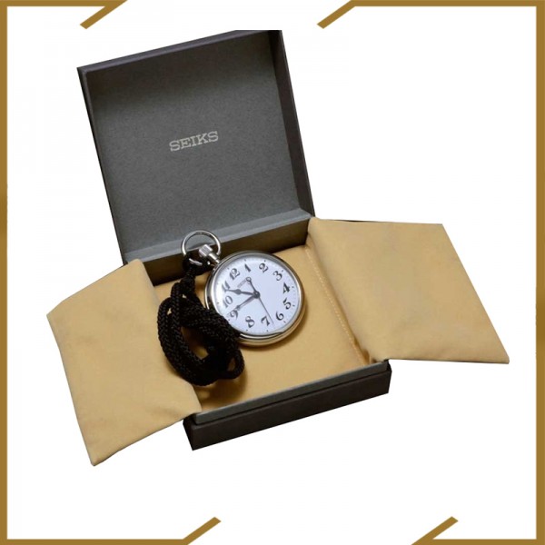 Caixa de presente de relógio de bolso de papel personalizada com encarte