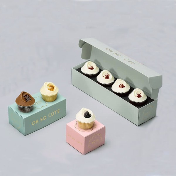 Caja de empaquetado de la panadería de los pasteles del postre del muffin