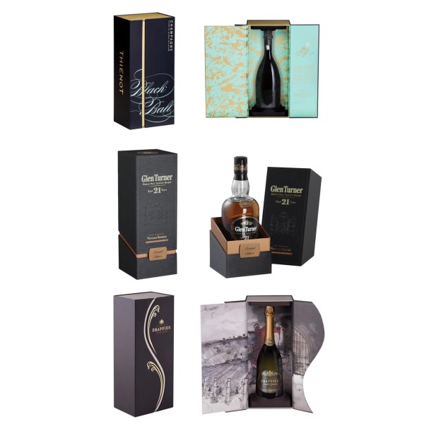 Magnetic gift packaging wine box